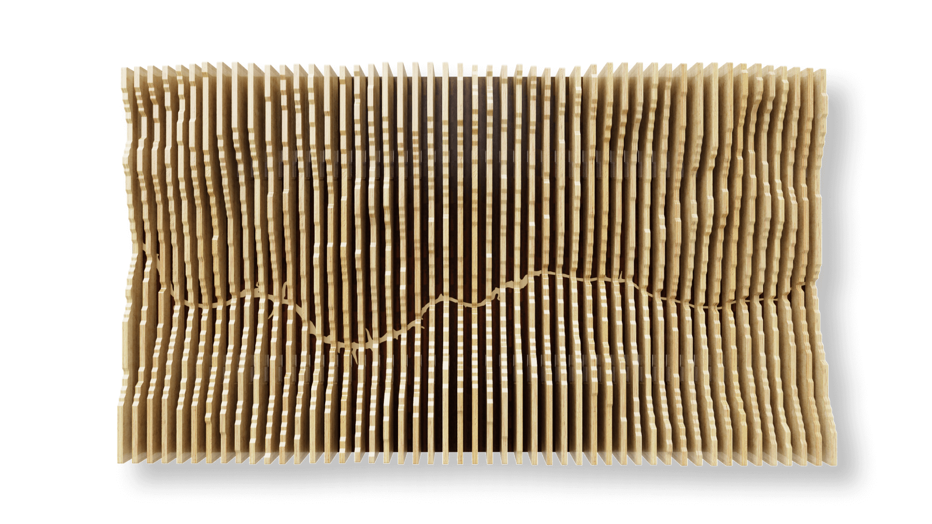 parametric topographyc slat wall