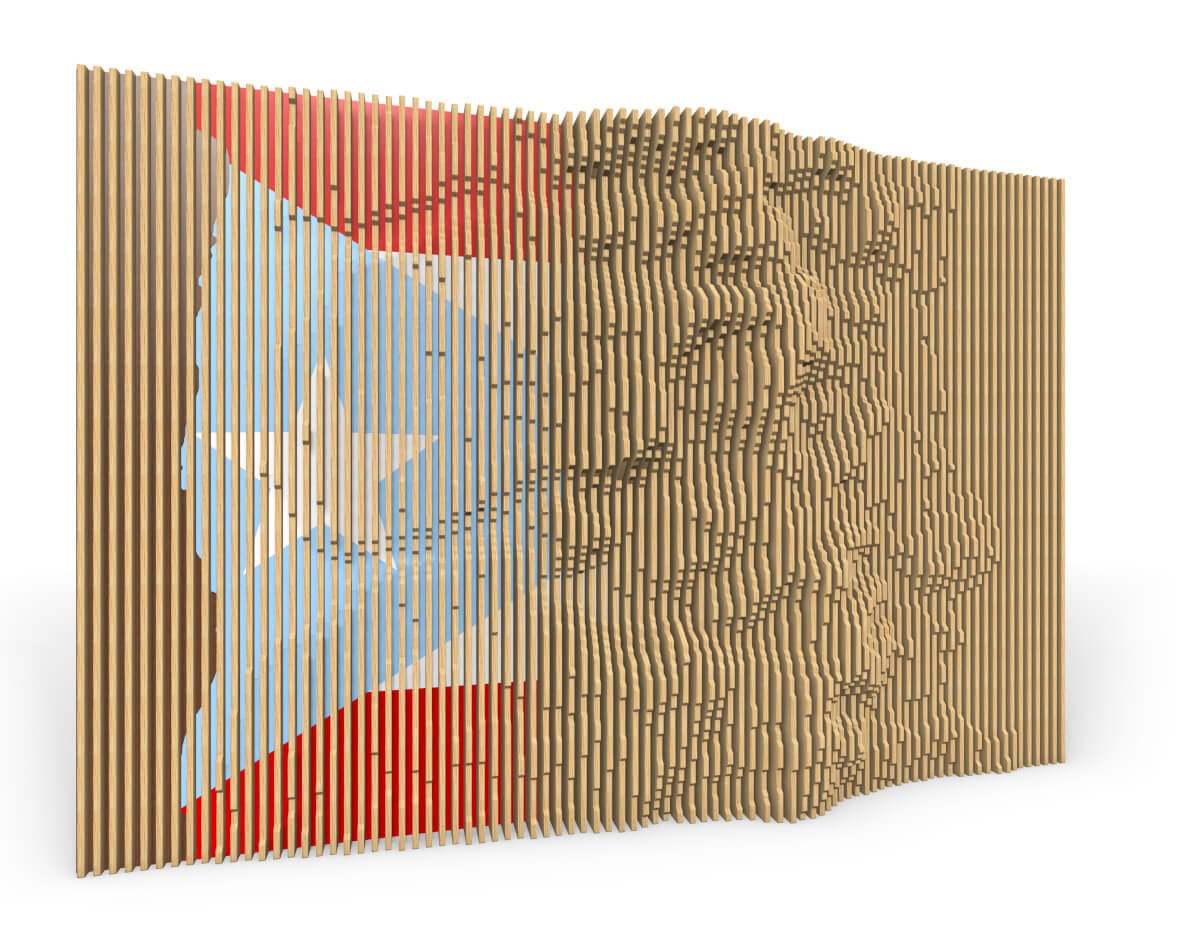 parametric topographic slats wall