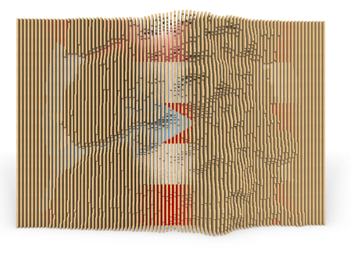 parametric topographic slats wall