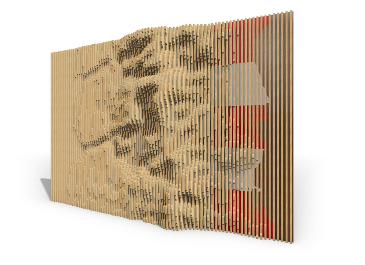 parametric topographic slats wall