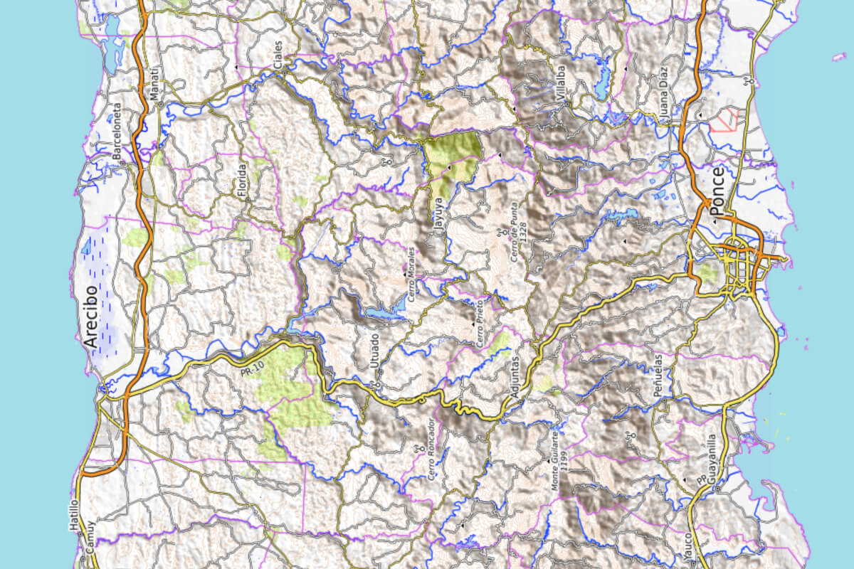 Arecibo Ponce topographic slats wall